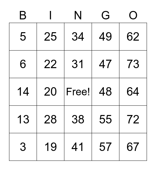 KOng Hei Fat Choi 2023 Bingo Card