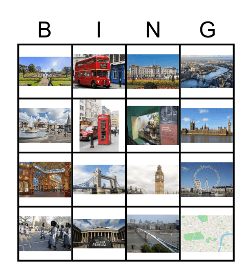 LONDON BINGO Card