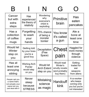 Division 5 Bingo Card