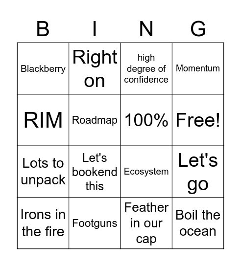 Encircle Bingo Card