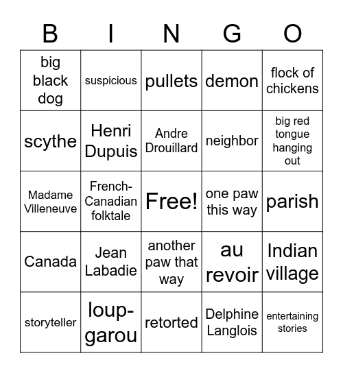 Bingo Card