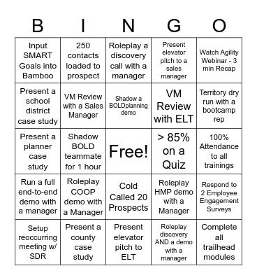 Govt. AE Bootcamp BINGO Card