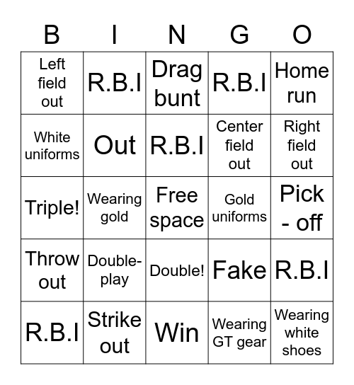 Bingo Friday’s Bingo Card