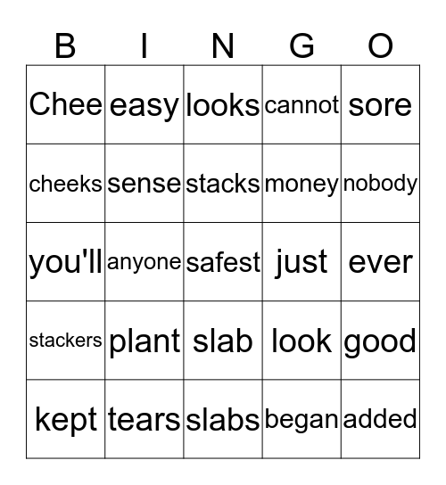 lesson 27 blue book Bingo Card