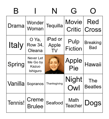 Marina Bingo! Bingo Card