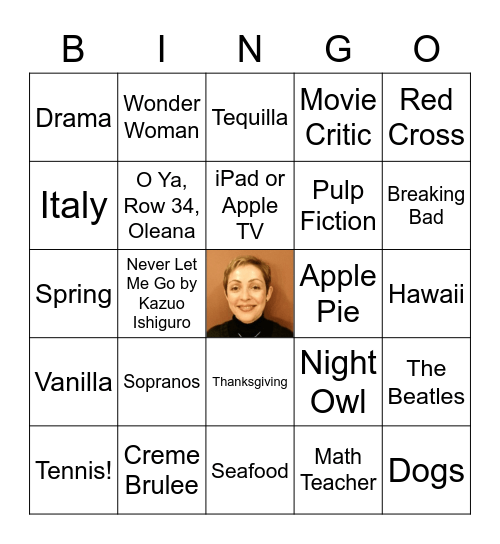 Marina Bingo! Bingo Card
