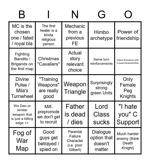 Engage Bingo Card