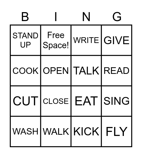 YES, I CAN / NO, I CAN'T Bingo Card