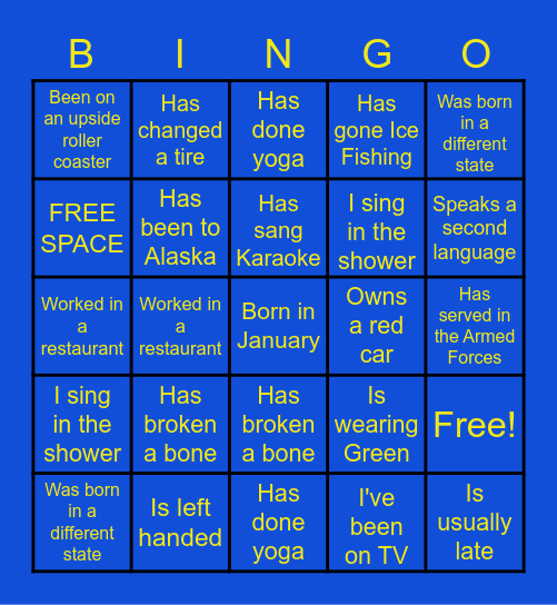 BINGO Card