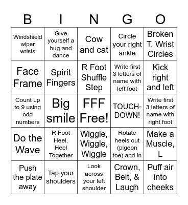FITNESS BINGO Card