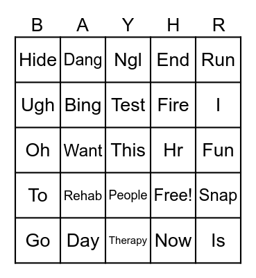Bayside Bingo! Bingo Card