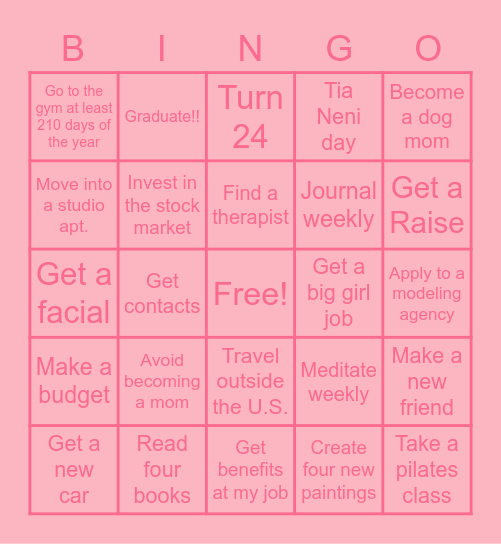 Brenda's 2023 Bingo Card