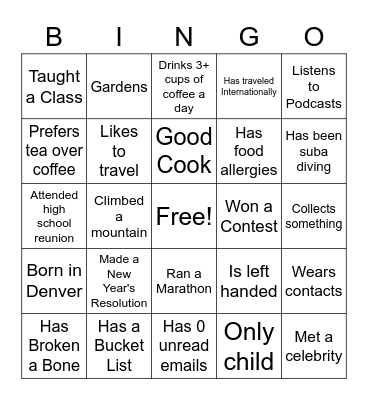 ESG Team Bingo Card