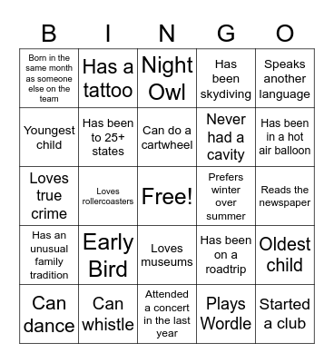 ESG Team Bingo Card