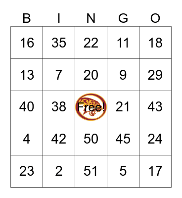 King Middle PTSA Bingo Card
