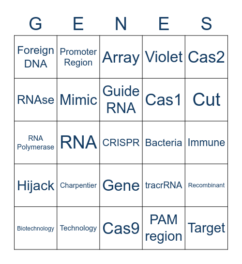 CRISPR: How Does the Future of Biotechnology Work? Bingo Card