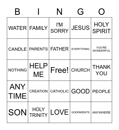 FS1 January 2023 Review and Prayer Bingo Card