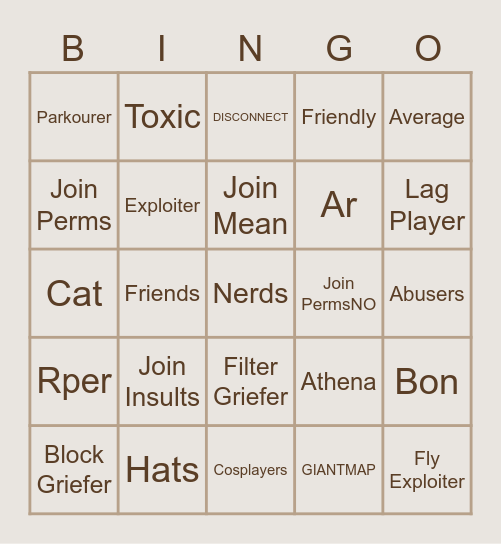 Blockate Players Bingo Card