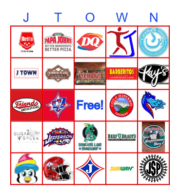 J-Town Bingo Card