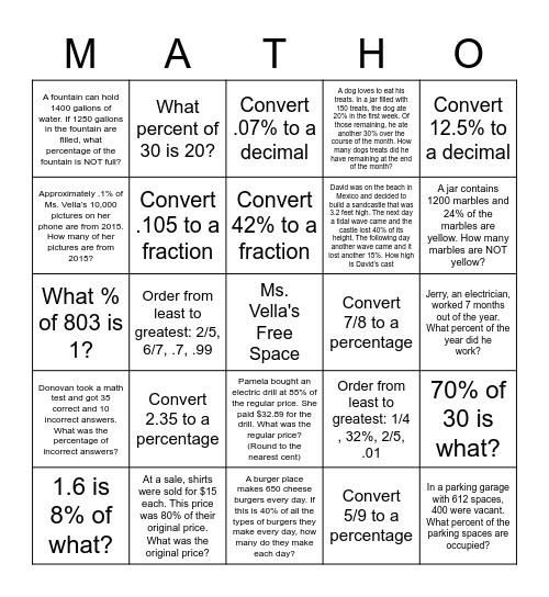 percentages-bingo-card