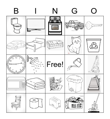 AROUND THE HOUSE BINGO Card