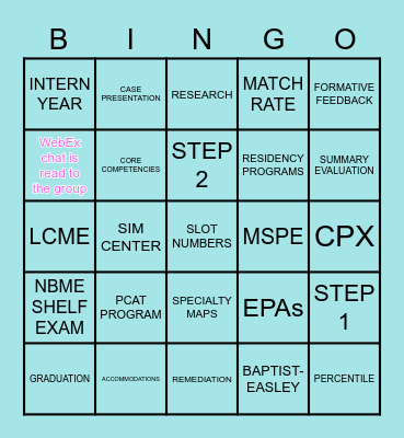 M3/M4 JANUARY RETREAT BINGO! Bingo Card