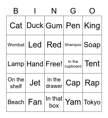 C5 Lesson 14 Book D Bingo Card