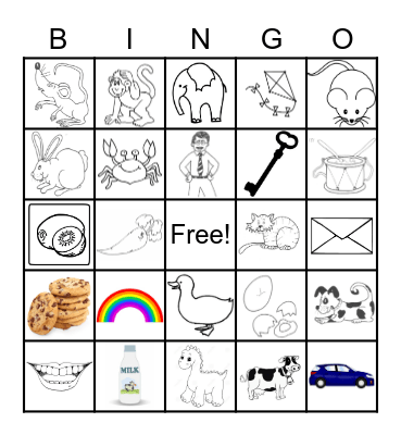 Book 2 Phonics Bingo Card