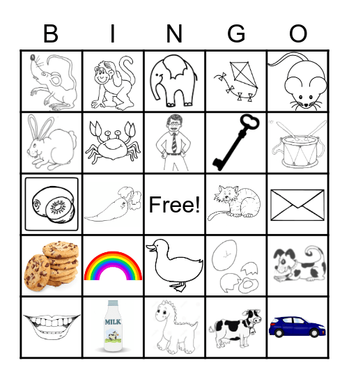 Book 2 Phonics Bingo Card