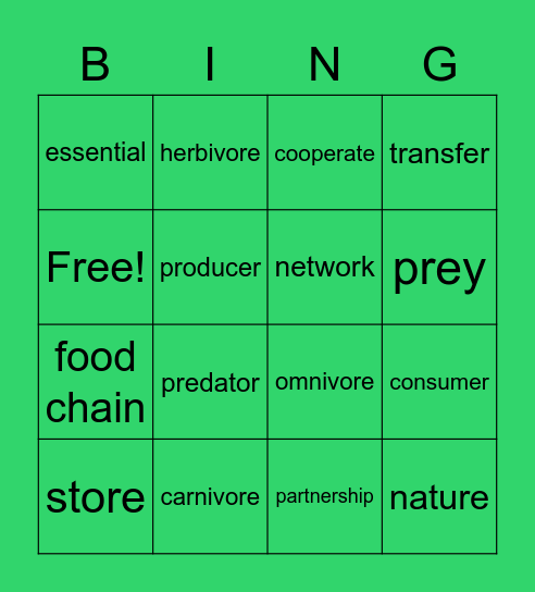 5th Grade: Unit 3 Part 1 Vocabulary Bingo Card