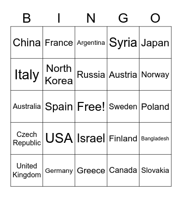 Leaked Documents Bingo Card