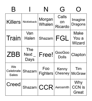 CCN Bingo Card