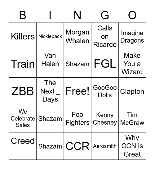CCN Bingo Card