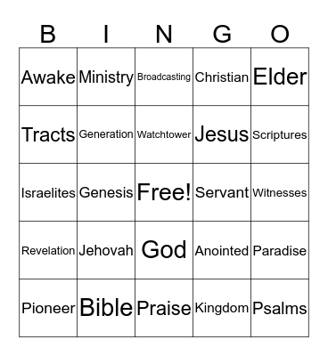 Game Day Bingo Card