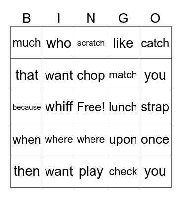 Unit 4 Week 3 Bingo Card