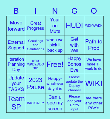 SCL Bingo Card
