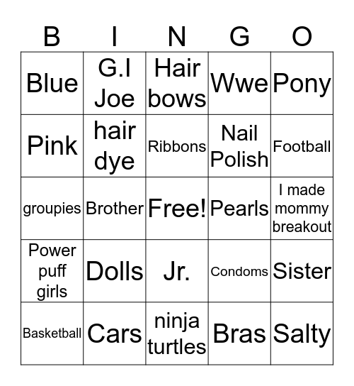 What am I?  Bingo Card