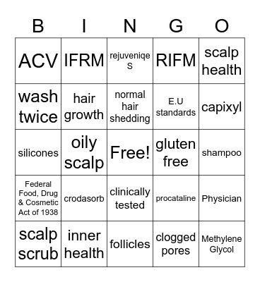 MONAT Bingo Card