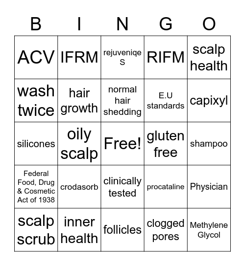 MONAT Bingo Card