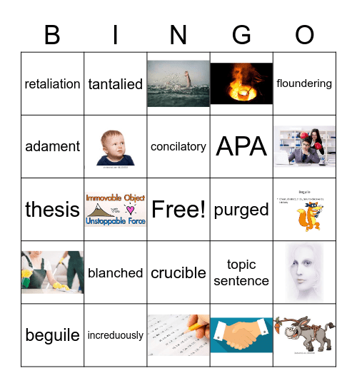 The Crucible - vocab list 1 Bingo Card