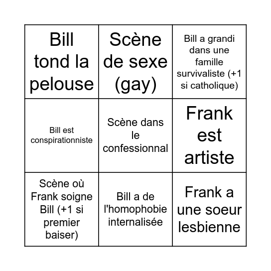 B/F Bingo Card