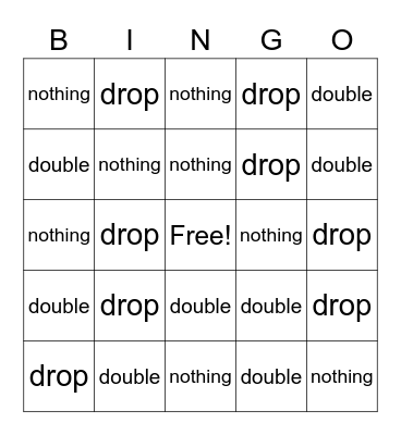 What do I do???? Bingo Card