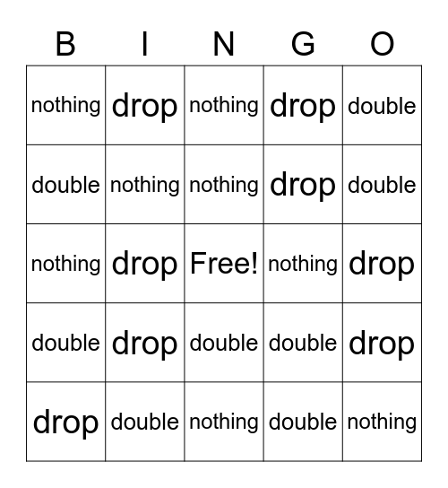 What do I do???? Bingo Card