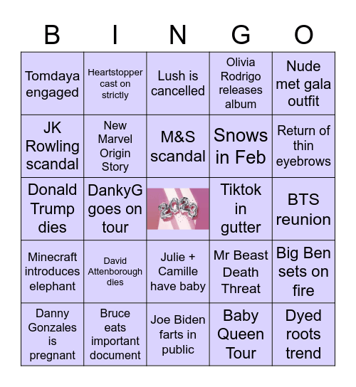 2023 Bingo - Harriet Bingo Card