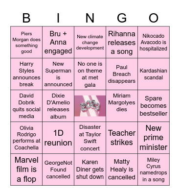 2023 Bingo - Alice Bingo Card