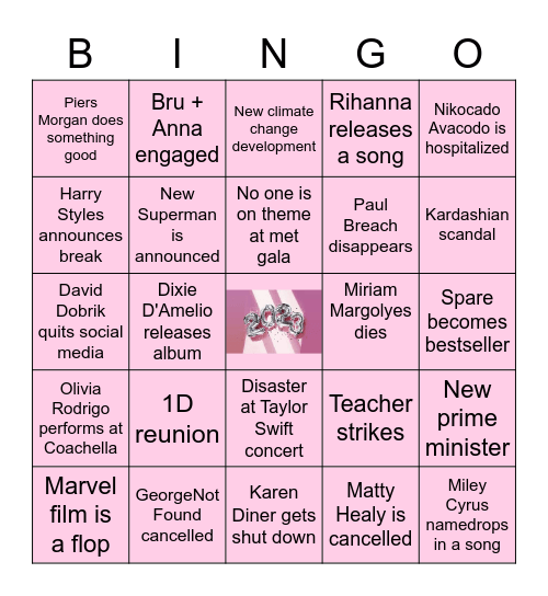 2023 Bingo - Alice Bingo Card