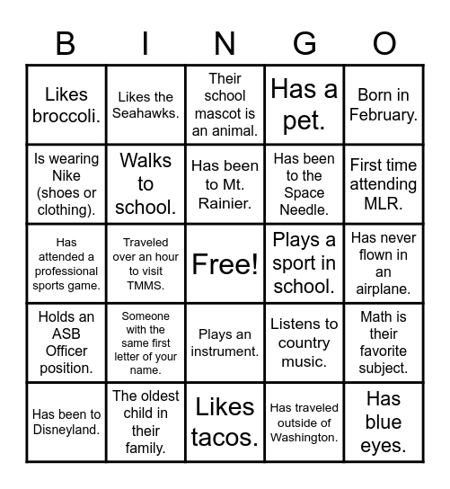 DIGGING FOR CONNECTIONS Bingo Card
