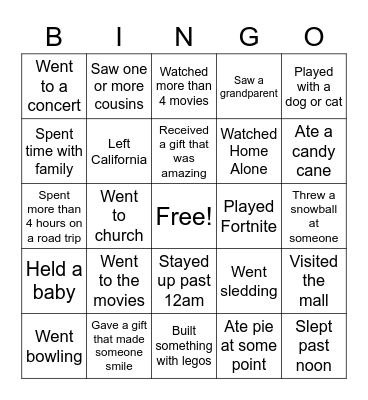 Find a Fuel Friend Who.... Bingo Card