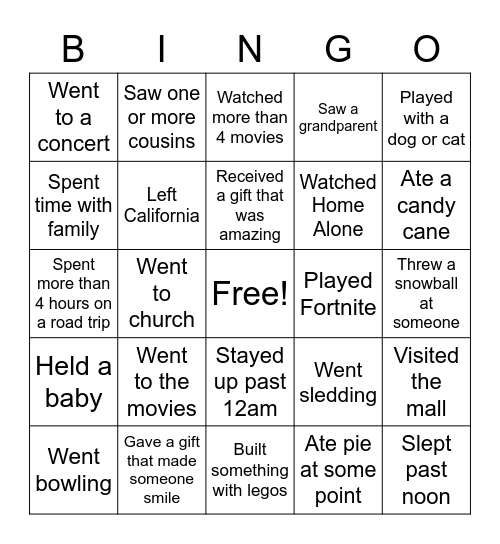 Find a Fuel Friend Who.... Bingo Card