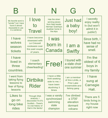 Holiday Party Bingo! Bingo Card